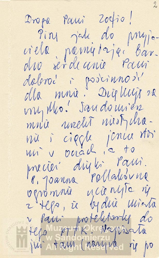 List Anny Kamieńskiej do Zofii Bażant 